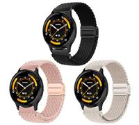 SUGARJAR 3 Pezzi Intrecciato Cinturino Compatibile con Garmin/Huawe i/Samsung/Amazfit/Fossil, 18/20/22mm Nylon Cinturini di Ricambio per IDW/Fitpolo/RUIMEN/Jugeman/Blackview/Aeac