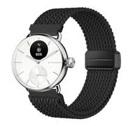 SUGARJAR Cinturino Intrecciato 18/20mm Compatibile con Withings ScanWatch 2 (38mm/42mm), Nylon Elasticizzato Chiusura Magnetica per Withings ScanWatch Light/Nova Brilliant/ScanWatch Nova Cinturini