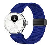 SUGARJAR Cinturino Intrecciato 18/20mm Compatibile con Withings ScanWatch 2 (38mm/42mm), Nylon Elasticizzato Chiusura Magnetica per Withings ScanWatch Light/Nova Brilliant/ScanWatch Nova Cinturini