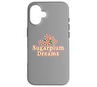 Sugarplum Dreams Candy Holiday Christmas Season Retro Custodia per iPhone 16