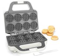 SugarWhisk Mini Waffle Maker Machine, ferro da stiro per bambini per piccoli waffle, cuocere 8 x 5cm piccoli waffle, piccolo Waffle Maker, compatto e facile da usare, superficie antiaderente, ricetta