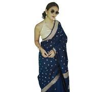 Sugathari Sari da donna in seta jacquard dell'India merid
