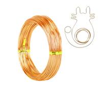 SUGERU Diy Filo di Alluminio Modellabile-1mm X 28m, Filo di Ferro per Bigiotteria Tricotin,Artigianale,Flessibile e Modellabile,Creazione di Gioielli,L'Artigianato Della Scultura (2mm x 20m - oro)