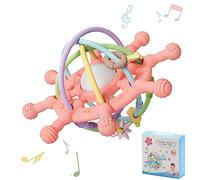 Sugeru®Massaggia Gengive Neonati,Giochi Dentizione Neonato,Neonato Senza BPA Silicone Morbido Pallina Sensoriale Neonato Presa Facile,Freezer,in Silicone,Stimolare e Rilassarsi, Bambini3+mesi (Rosa)