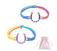 Sugeru Regalo per cavalli e ragazze, 2 bracciali per ragazze (temperatura marcia) con 1 sacchetto portagioie, regalo di compleanno per bambini, per ragazze, braccialetto dell'amicizia, 10.0