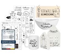 Sugeru Rub On Sticker - Set di 4 frasi decorative per compleanno, Raysin Keraflott, stampi in silicone, per matrimoni, famiglia, mobili, vetro, legno, album fotografici, adesivi Aesthetic (famiglia)