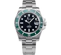 Sugess Orologio da polso da uomo automatico meccanico subacqueo con movimento NH35 lunetta in ceramica impermeabile, Colore 1., Meccanico