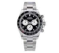 Sugess S418-2 Cronografo Automatico Acciaio Bianco Nero Ceramica Orologio Uomo