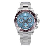 Sugess S418-2 Cronografo Automatico Blu Acciaio Marrone Ceramica Orologio Uomo