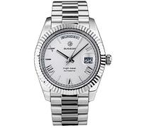 Sugess S433.04 DD Data e Day Business Seagull ST2146 Orologio meccanico automatico da uomo, Argento