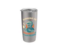 Suggerimenti e Caffeine Robot AI Vibe Coding Umorismo Bicchiere termico in acciaio inox doppia parete