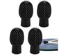 Suggerimenti per silenziare la batteria,Suggerimenti per silenziare il tamburo,4 pezzi in silicone per un suono di sbattere muto | Coperchi di protezione del martello del tamburo, accessorio