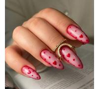 Suggerimenti per unghie di mandorle Unghie Artificiali Colla Su Unghie Incollanti Chiodi Sprementi Unghie Finte Artificiali Per Signore E Ragazze