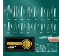 Suggerimenti Per Unghie Francesi Trasparenti Falso Design Gel Flessibile Pressa Sulla Manicure Per La Qualità Del Salone Risultati Senza Soluzione Continuità False Natural Fit