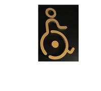 Suggerimenti Targa for WC in oro opaco 3D Etichetta adesiva da parete for porta del bagno Segnaletica for Art Hotel Decorazioni for la casa Cartelli per La Toilette(15cm,Gold)