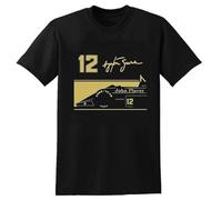 Suggestion Ayrton Senna Jps Tribute T Shirt in Cotone Moda Casual da Uomo Top S 3XL, Black Black L