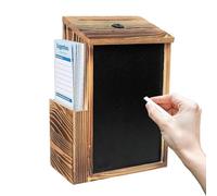 Suggestion Box - Locked Feedback Collection Container for Office School Events | Durable Acrylic with Secure Slot and Key Lock System for Forms Comments Voting Cards Use