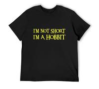 Suggestion Maglietta con Scritta in Inglese I'm Not Short Im A Hobbit Men's T Shirt Black S