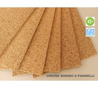 Sughero naturale spessore sottile 1 cm. pacco da 8 pannelli isolamento termico.