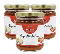 Sugo allAglione Baciami ancora della Valdichiana 3x170g - Non dà cattivo alito - Gusto dolce e delicato - Da associare alle bruschette e con i pici o gli umbrichelli