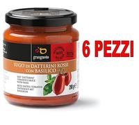 SUGO DI DATTERINI ROSSI AL BASILICO "GRANGUSTO" 290G. CONFEZIONE DA 6 PEZZI