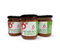 Sugo Pronto a Base Vegetale Ragù Ortolana Plant-Based con Verdure Miste, Alternativa alla Carne, 3x185g, Fonte di Fibre, Senza Lattosio, Ideale per Pasta e Piatti Veg (Ragood)