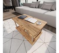 sugodesign Tavolo da soggiorno, divano effetto legno, tavolino da caffè rettangolare, piccolo tavolino da caffè rettangolare, libreria, scaffale per fiori, tavolo da pranzo, scrivania