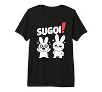 Sugoi! Divertente Chibi Anime Bunny Kawaii Manga Commedia Maglietta Premium