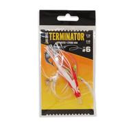 SUGOI MONTATURA DA TRAINA SUGOI TERMINATOR - MISURA AMO: 6, COLORE: OCTOPUS RED GLITTER / CODA DI RONDINE WHITE, MAIN LINE - BRANCH LNE: 0.50 - 0.40