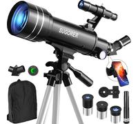 SUGORER Telescopio Astronomico Bambini 70/500mm HD Telescopio Professionale
