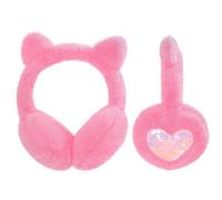 SUGSHYN Paraorecchie Bambina Invernale Copriorecchie Ragazze Fascia Scaldaorecchie Gatto Bimba Pelosa Pelliccia Donna Inverno Peluche Protezione Carino Fluffy Para Orecchie per Bambini Scaldino(Rosa)