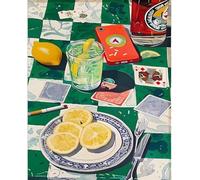 SUHEFAFA Dipingere con i numeri, per adulti, poker per adulti, pittura acrilica su tela e 3 pennelli, kit regalo per la casa, senza cornice (40 x 50 cm)