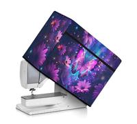 Suhoaziia Copertura antipolvere per macchina da cucire, con corda e tasche, compatibile con macchine standard Singer, Brother e Janome, Fiori Farfalla Viola, Beauty Case