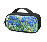 Suhoaziia Custodia termica per diabetici Van Gogh Irises leggera isolata per farmaci diabetici borsa organizer per penna per insulina e altri articoli per diabetici