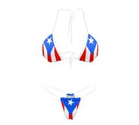 Suhoaziia Set bikini con spalline trasparenti sfacciate brasiliane micro tangas, bikini, costume da bagno da donna, sexy, senza linea abbronzante, costume da bagno, M