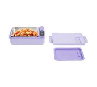 SuhoFutus Contenitore per il pranzo elettrico con batteria, 40 W, portatile, elettrico, con tasca isolata, 1 l, contenitore termico per alimenti, contenitore in acciaio inox con funzione isolante, per