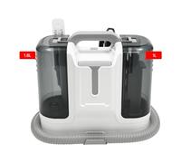 SuhoFutus K15-AC - Detergente per interni, con funzione di aspirazione a umido e a secco, potenza di aspirazione 11 kPa, 1,8 litri, per tappeti, auto e divani (bianco)