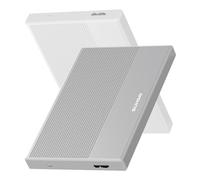 SUHSAI Alloggiamento Esterno per Disco Rigido 2,5 Pollici USB 3.0 5 Gbps, Compatibile con HDD e SSD SATA, Plastica ABS, Plug-and-Play, Windows Mac Linux, Argento