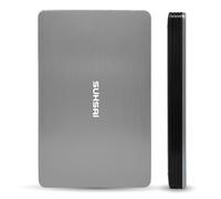 SUHSAI Disco rigido esterno da 500 GB, USB 3.0, backup leggero e storage, disco rigido portatile, HDD di memoria esteso per laptop da gioco, PC, Mac, desktop, argento