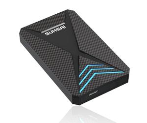 SUHSAI Disco Rigido Esterno da Gioco da 1 TB con Luce RGB, Disco Rigido USB 3.0 Portatile per Espansione Archiviazione Dati Disco Rigido da 2,5" per PC Laptop Mac Smartphone Console di Gioco PS4 PS5