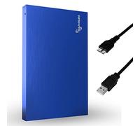 SUHSAI Disco rigido esterno portatile da 1 TB, formato tascabile da 2,5 pollici, USB 3.0, per backup e archiviazione, compatibile con Mac, PC, laptop e console di gioco (blu)