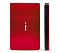 SUHSAI External Hard Drive 500GB USB 3.0 Light Data Backup and Storage Hard Disk Portable Gaming Hard Drive Storage Esteso HDD per Giochi, Laptop PC, Mac, Desktop (Rosso)