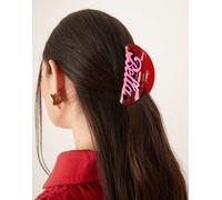 Sui Ava - Fermaglio per capelli medio luccicante rosso con scritta "Ciao Bella"-Multicolore No Size