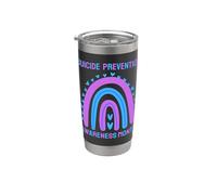 Suicide Awareness Prevenzione Cuore Arcobaleno Mamma Papà Ragazzo Ragazza Bicchiere termico in acciaio inox doppia parete