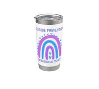 Suicide Awareness Prevenzione Cuore Arcobaleno Mamma Papà Ragazzo Ragazza Bicchiere termico in acciaio inox doppia parete
