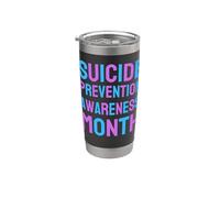 Suicide Awareness Prevenzione Cuore Arcobaleno Mamma Papà Ragazzo Ragazza Bicchiere termico in acciaio inox doppia parete