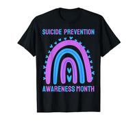 Suicide Awareness Prevenzione Cuore Arcobaleno Mamma papà Ragazzo Ragazza Maglietta con Stampa Grafica Economica