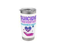 Suicide Awareness Prevenzione Mese Uomini Donne Bambini Ragazzi Ragazze Bicchiere termico in acciaio inox doppia parete