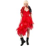 Suicide Squad 2 Harley Quinn Abito Donna Vestito Rosso Halloween Costume
