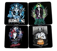 Suicide Squad ha progettato un set di quattro bicchieri stilizzati unici di alta